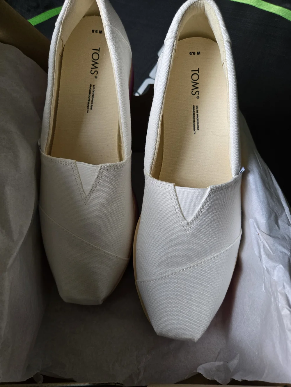 Toms Platform Canvas Shoes 9.5